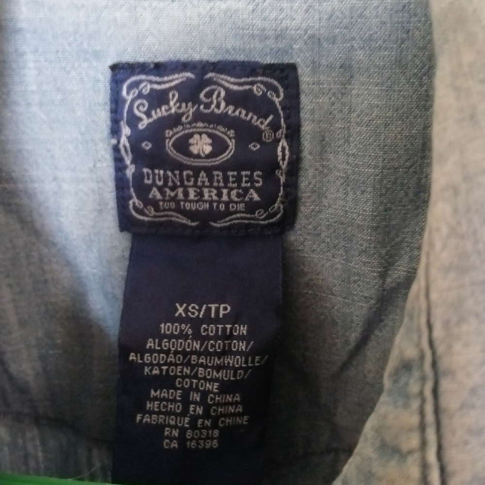LUCKY BRAND JEANS SHIRT DUNGAREES AMERICA
